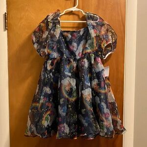 Care Bears Dress with Rainbow and Star Patterns